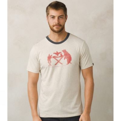 Tee PrAna Farm To Table Ringer Hombre Beige - Chile TSE463897